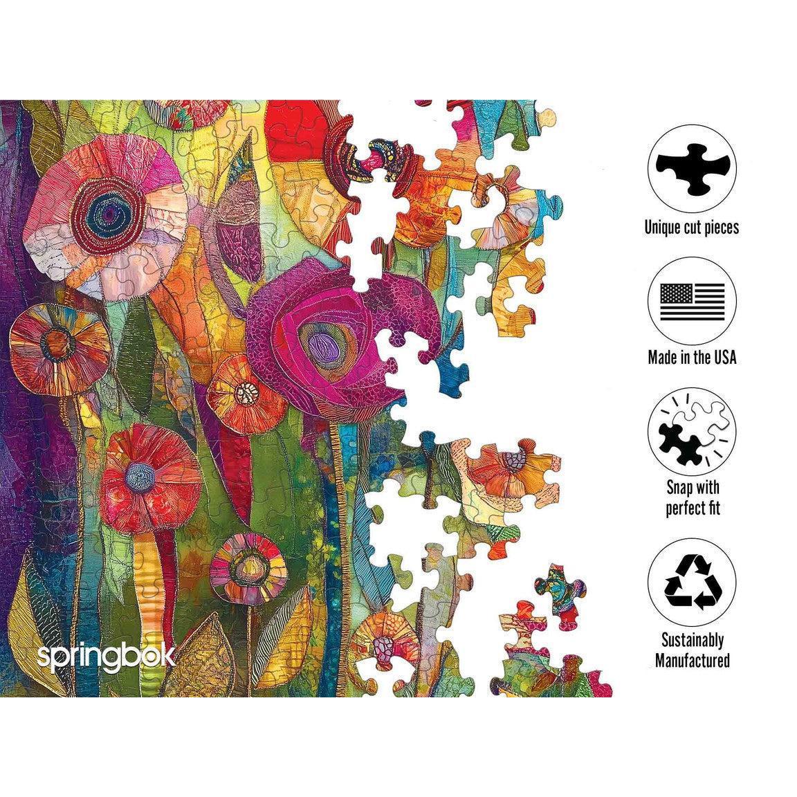 Patchwork Petals 500 Piece Jigsaw Puzzle Springbok