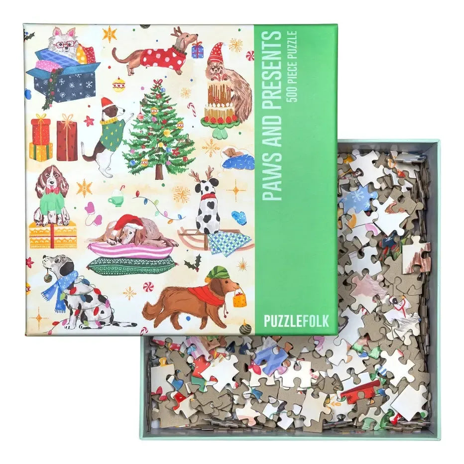 Paws & Presents 500 Piece Jigsaw Puzzle PuzzleFolk