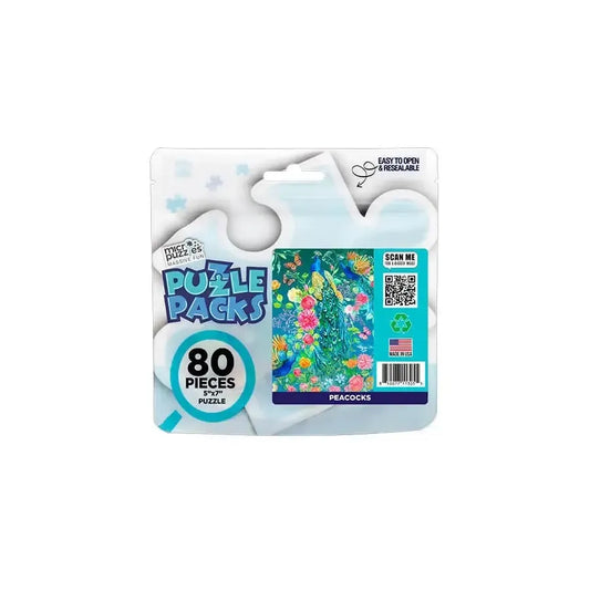 Peacocks 80 Piece Mini Jigsaw Puzzle Micro Puzzles