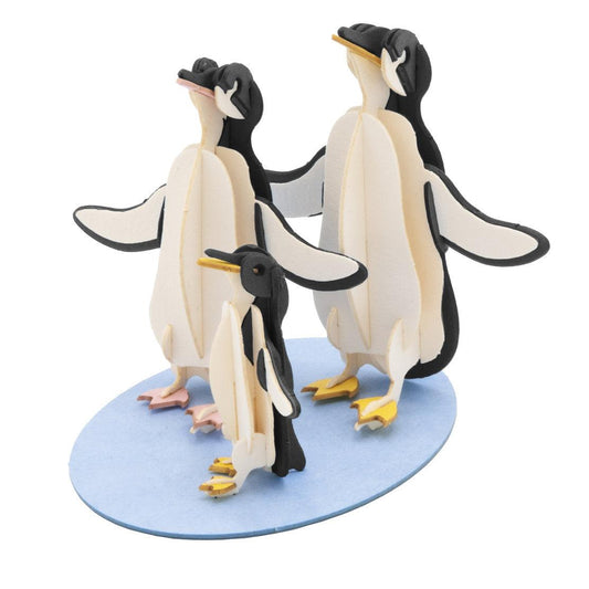Penguin Family 3D Cardboard Model Kit Fridolin