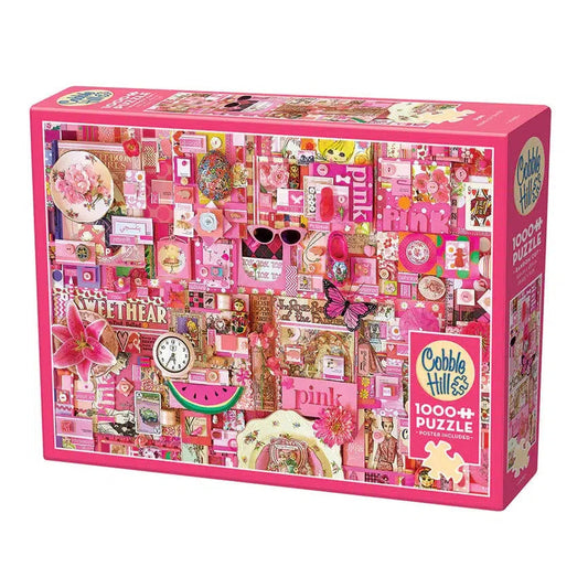 Pink 1000 Piece Jigsaw Puzzle Cobble Hill