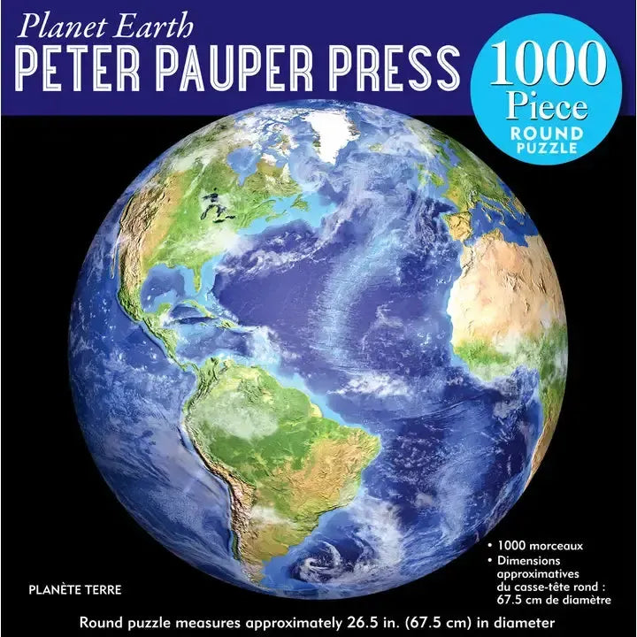 Planet Earth 1000 Piece Round Jigsaw Puzzle Peter Pauper