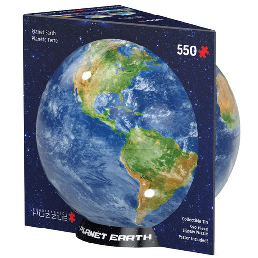 Planet Earth 550 Piece Jigsaw Puzzle in Tin Eurographics