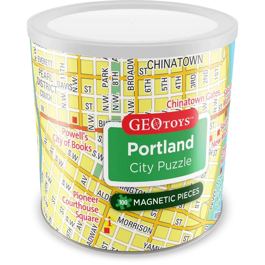 Portland City 100 Piece Magnetic Jigsaw Puzzle Geotoys