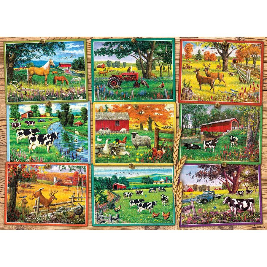 Postcards from the Farm 1000 Piece Jigsaw Puzzle Cobble Hill