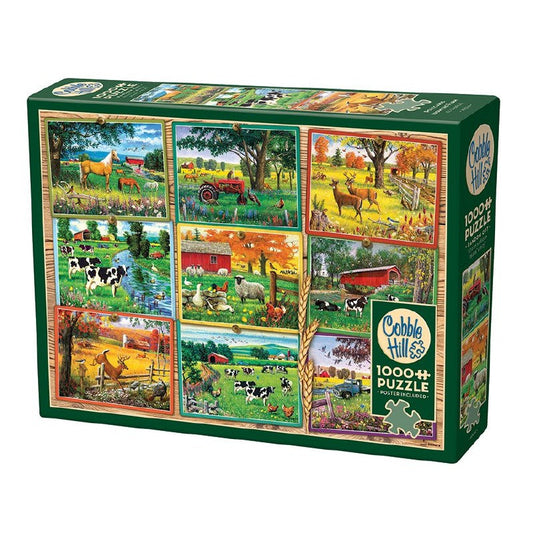 Postcards from the Farm 1000 Piece Jigsaw Puzzle Cobble Hill