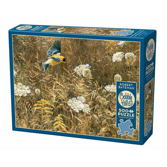 Queen Anne's Lace & American Goldfinch 500 Piece Jigsaw Puzzle Cobble Hill