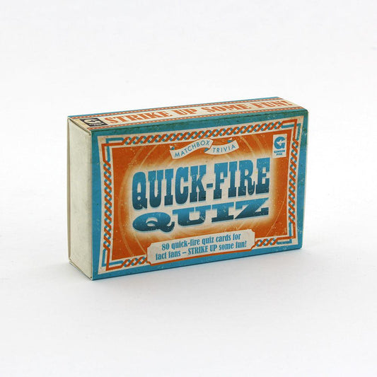 Quick Fire Quiz Matchbox Trivia Card Game Ginger Fox