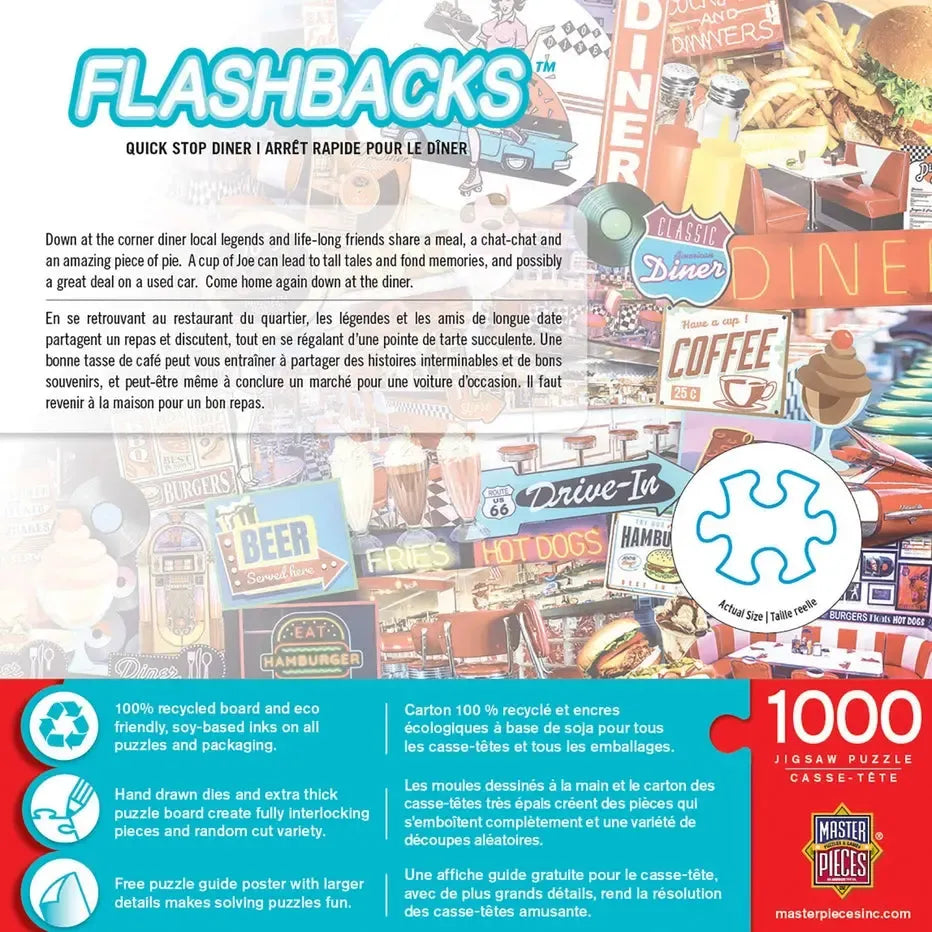 Quick Stop Diner Flashbacks 1000 Piece Jigsaw Puzzle MasterPieces