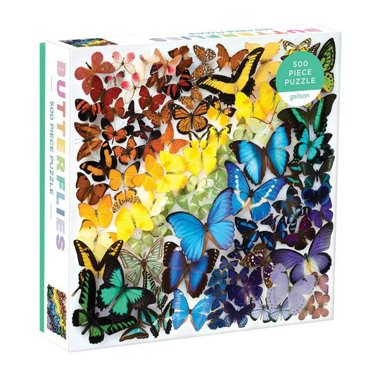 Rainbow Butterflies 500 Piece Jigsaw Puzzle Galison