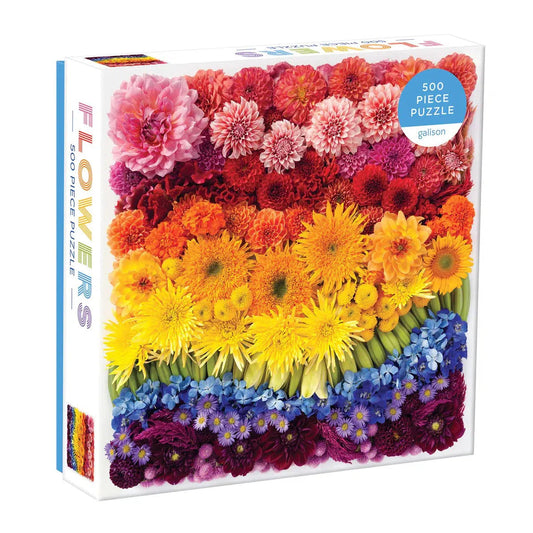 Rainbow Summer Flowers 500 Piece Jigsaw Puzzle Galison