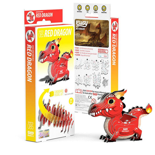 Red Dragon 3D Cardboard Model Kit Eugy