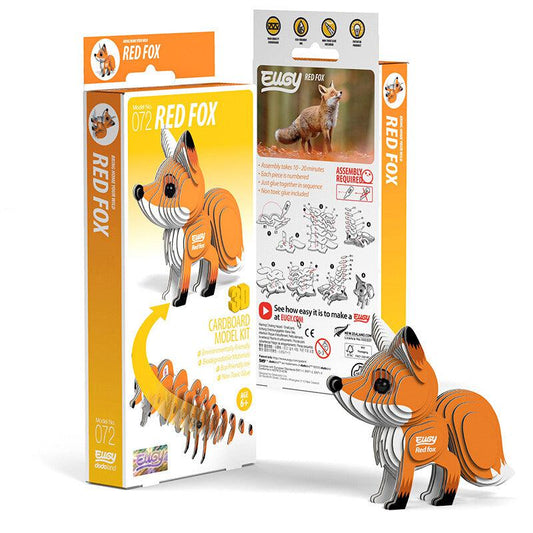 Red Fox 3D Cardboard Model Kit Eugy