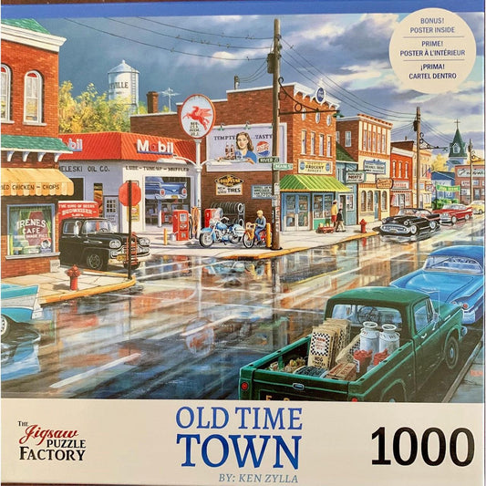 Reflections on Main Street Old Time Town 1000 Piece Jigsaw Puzzle Leap Year