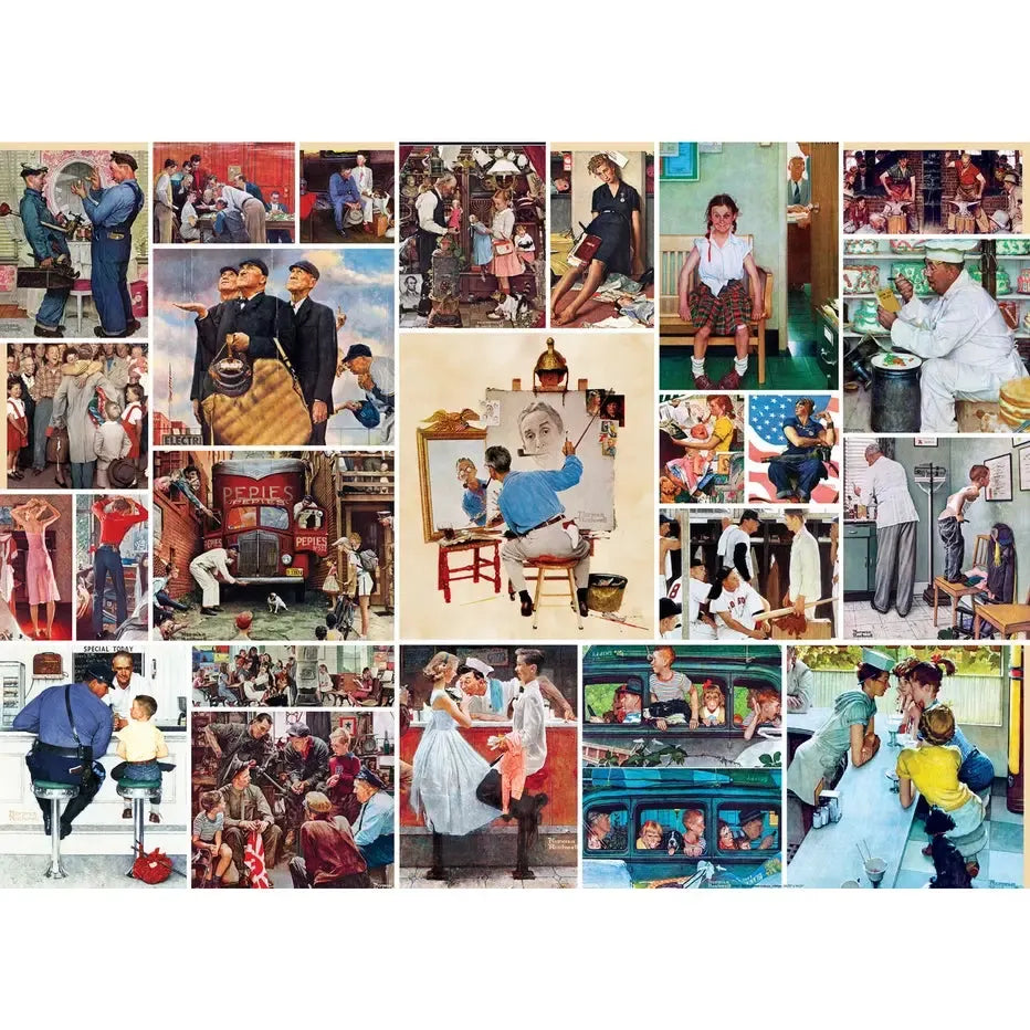 Rockwell Collage Saturday Evening Post 1000 Piece Jigsaw Puzzle MasterPieces
