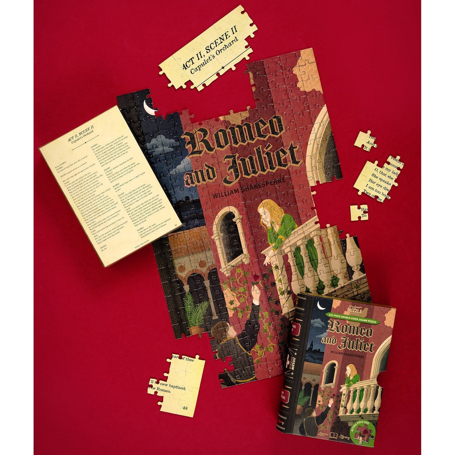 Romeo & Juliet Double-Sided 252 Piece Jigsaw Puzzle Professor Puzzle
