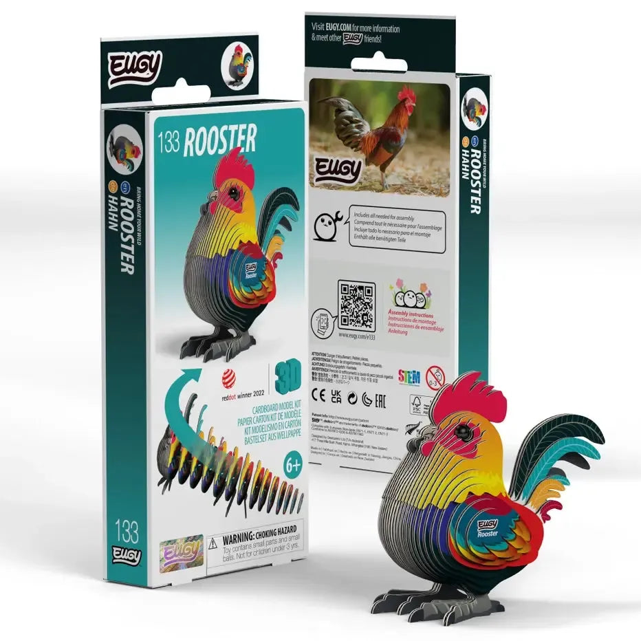 Rooster 3D Cardboard Model Kit Eugy