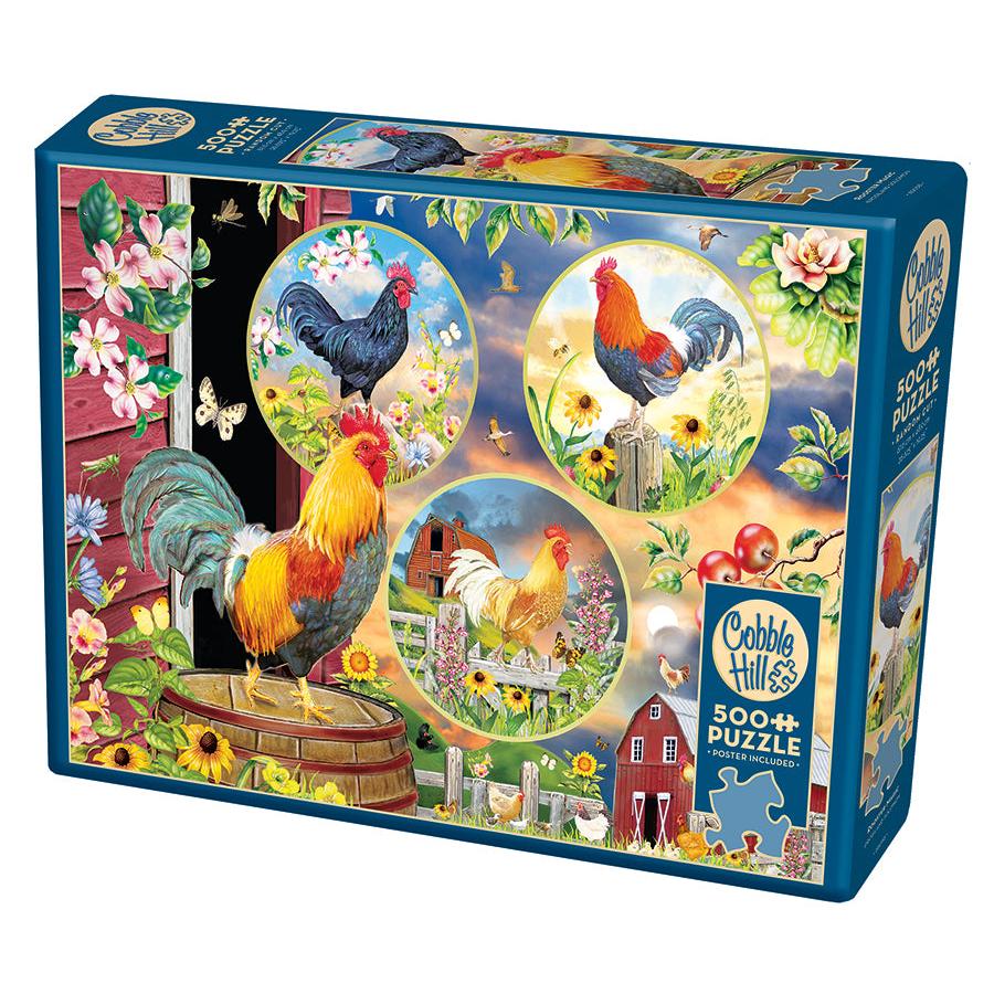 Rooster Magic 500 Piece Jigsaw Puzzle Cobble Hill