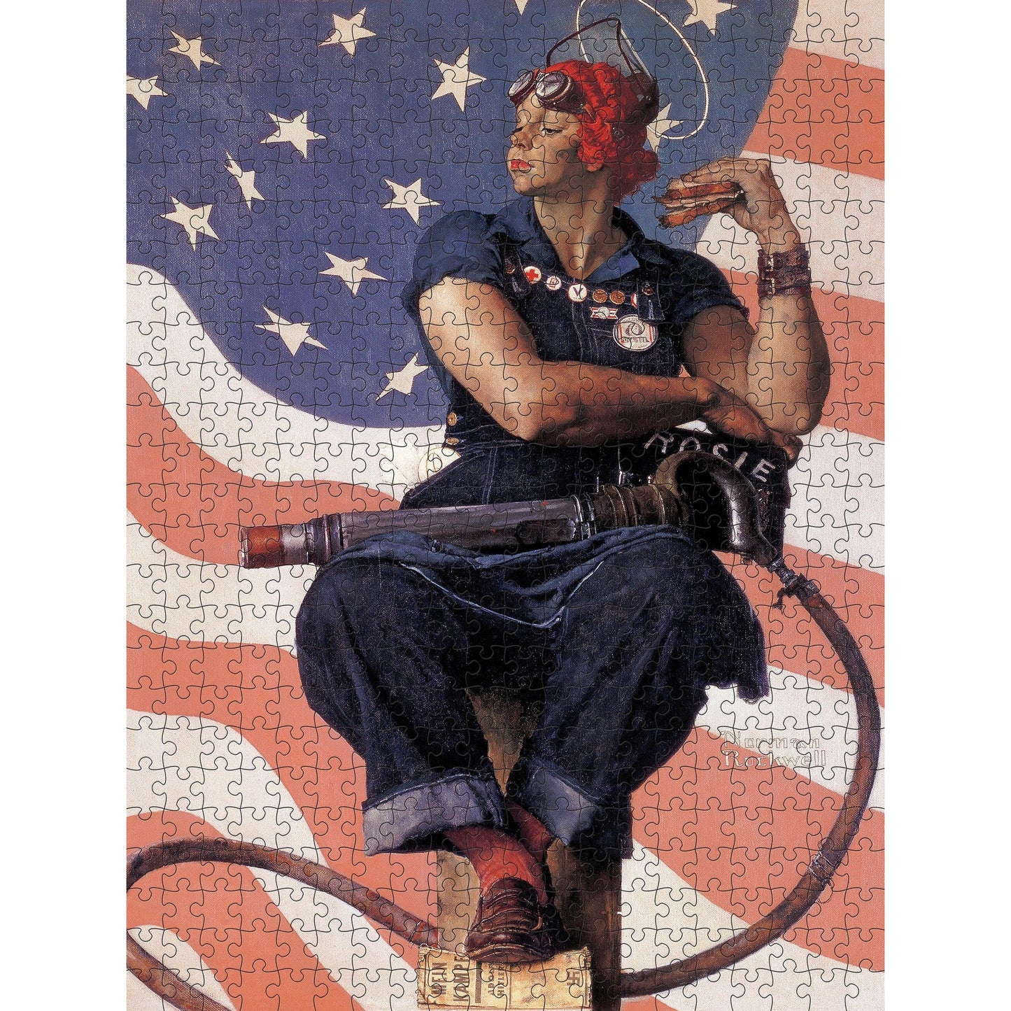 Rosie the Riveter by Rockwell 500 Piece Jigsaw Puzzle Pomegranate