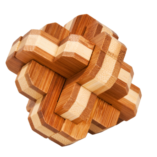 Round Knot 3D Bamboo Puzzle Fridolin