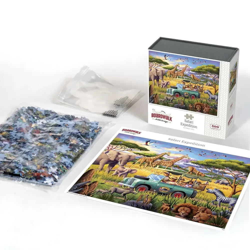 Safari Expedition 500 Piece Jigsaw Puzzle Boardwalk