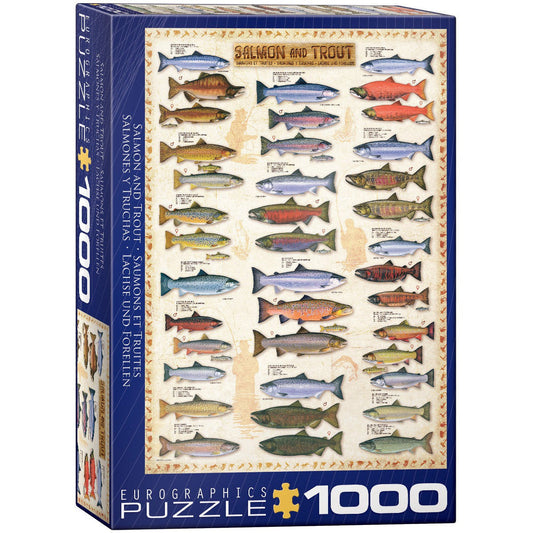 Salmon & Trout 1000 Piece Jigsaw Puzzle Eurographics