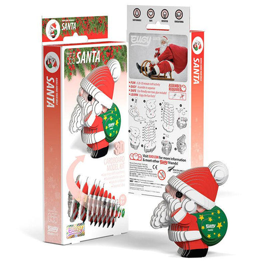 Santa 3D Cardboard Model Kit Eugy