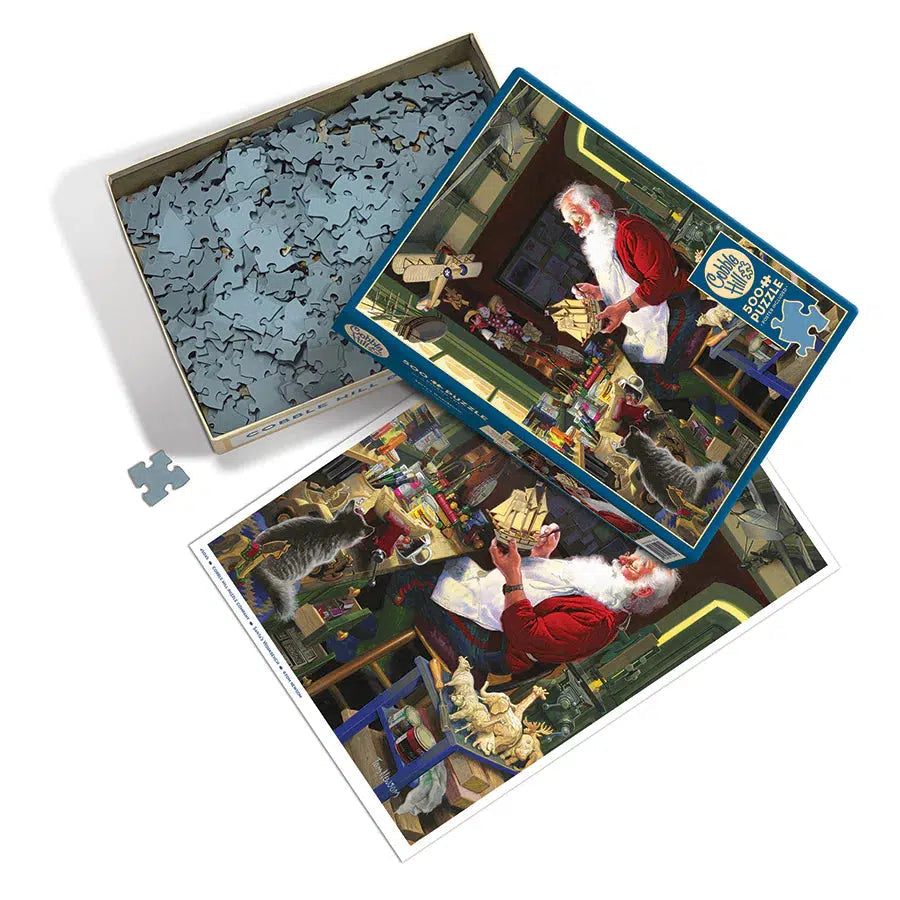 Santa's Workbench 500 Piece Jigsaw Puzzle Cobble Hill