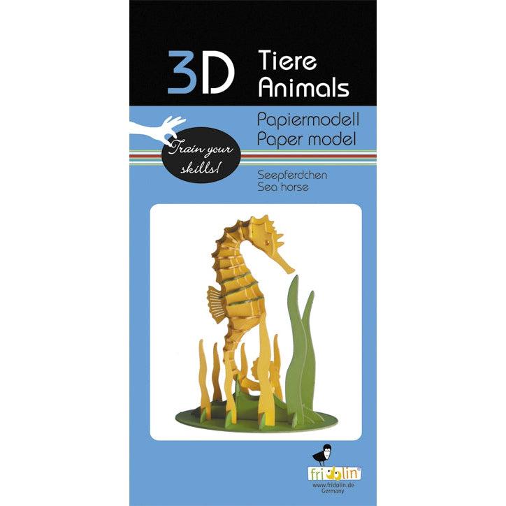 Seahorse 3D Cardboard Model Kit Fridolin