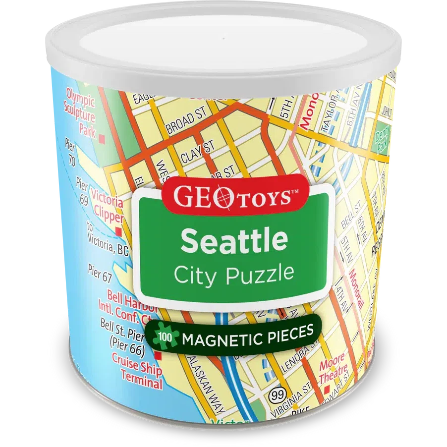 Seattle City 100 Piece Magnetic Jigsaw Puzzle Geotoys