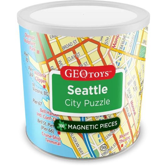 Seattle City 100 Piece Magnetic Jigsaw Puzzle Geotoys