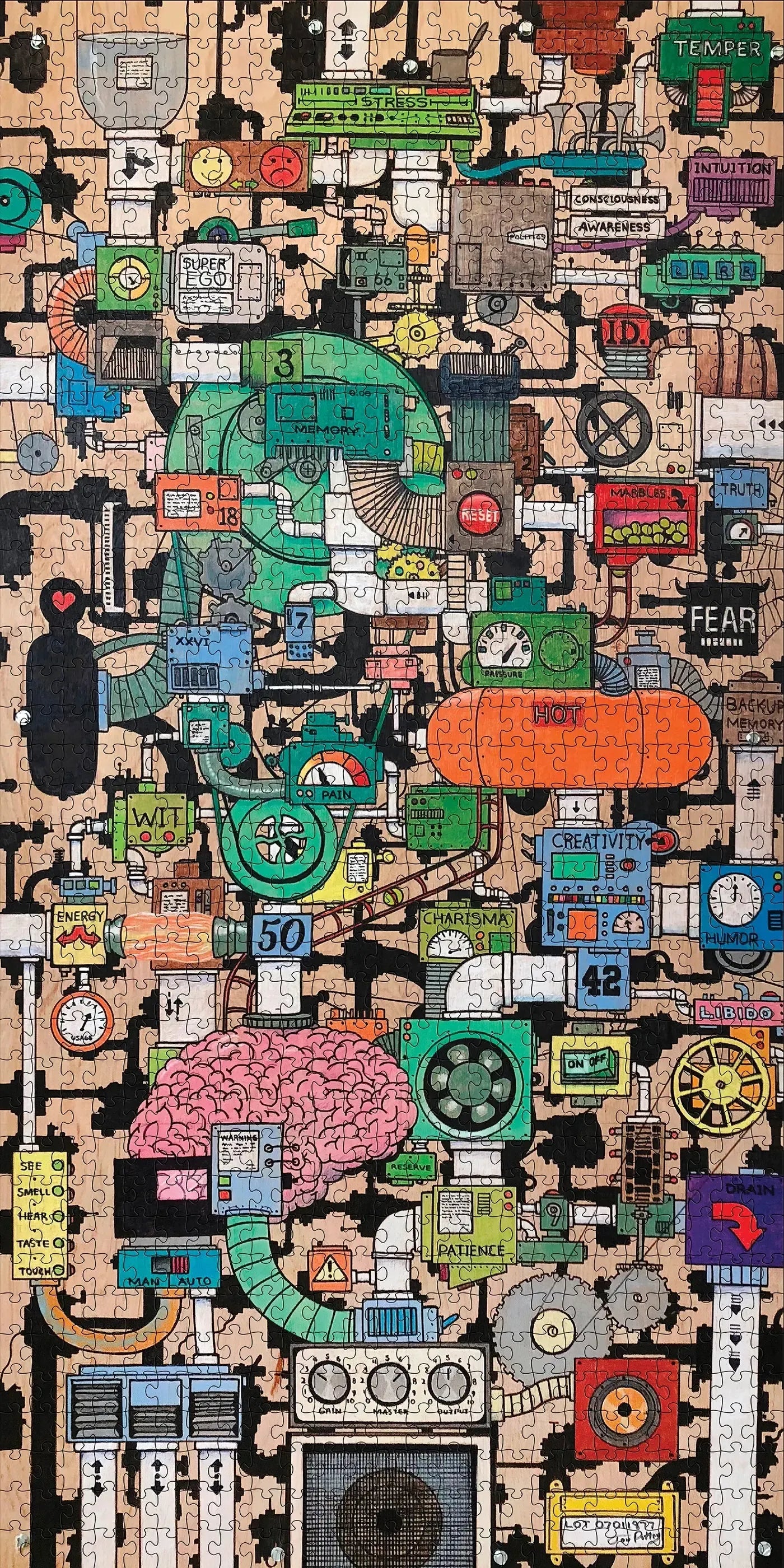 Self Machine 1000 Piece Jigsaw Puzzle Pomegranate