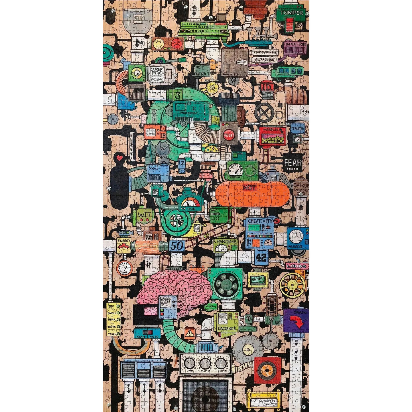 Self Machine 1000 Piece Jigsaw Puzzle Pomegranate