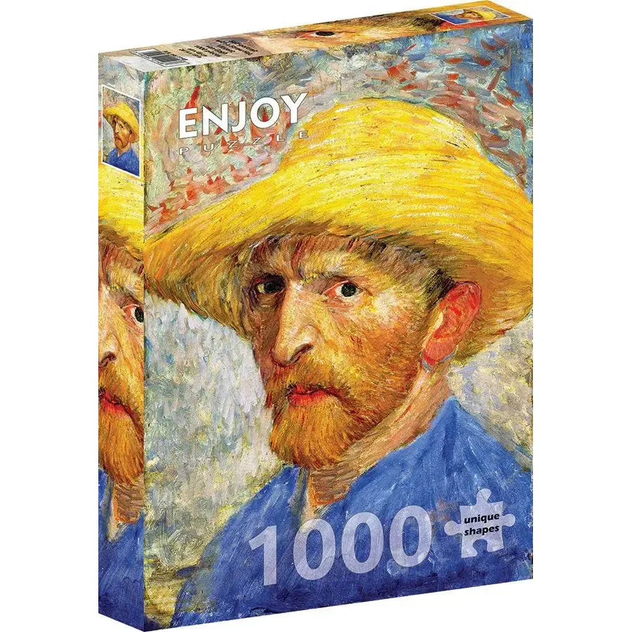 Self-portrait with a Straw Hat by Van Gogh 1000 Piece Jigsaw Puzzle Enjoy
