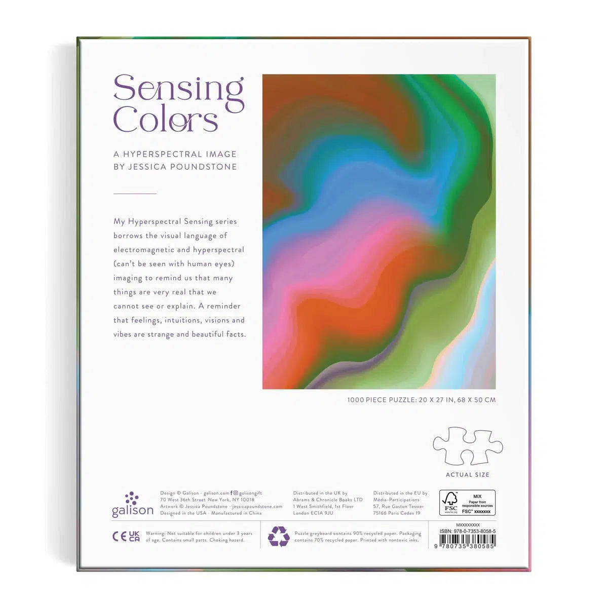 Sensing Colors 1000 Piece Jigsaw Puzzle Galison