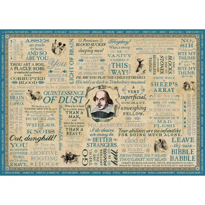Shakespearean Insults 1000 Piece Jigsaw Puzzle UPG