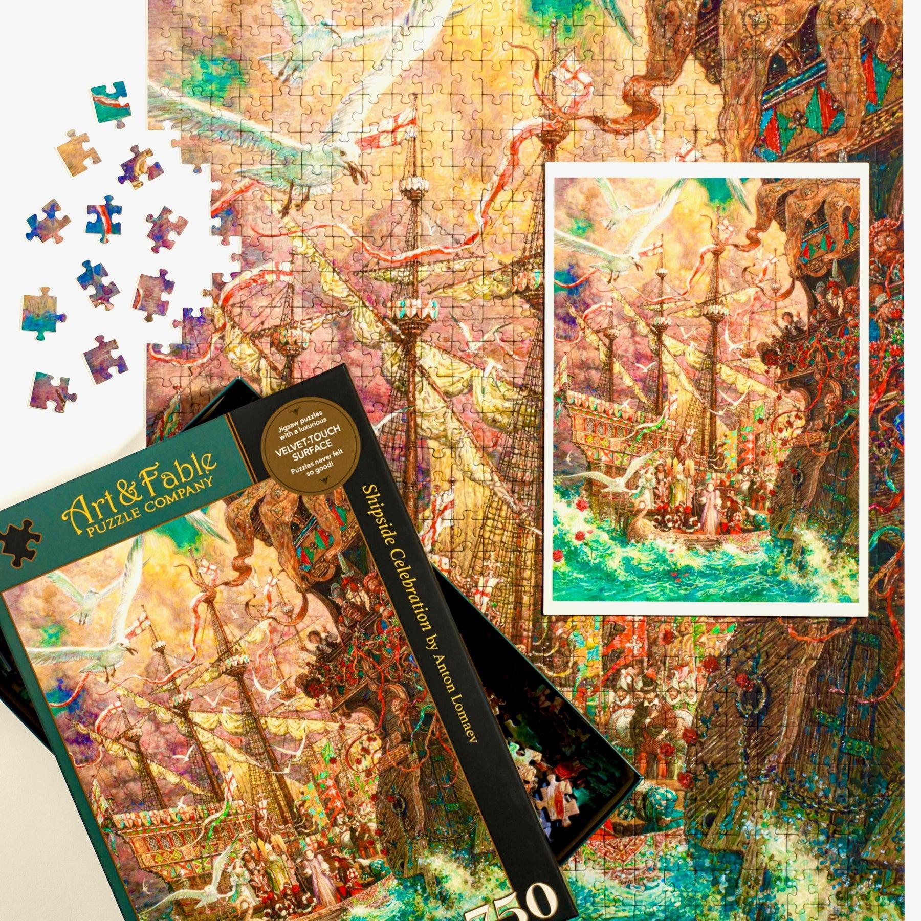 Shipside Celebration 750 Piece Premium Jigsaw Puzzle Art & Fable