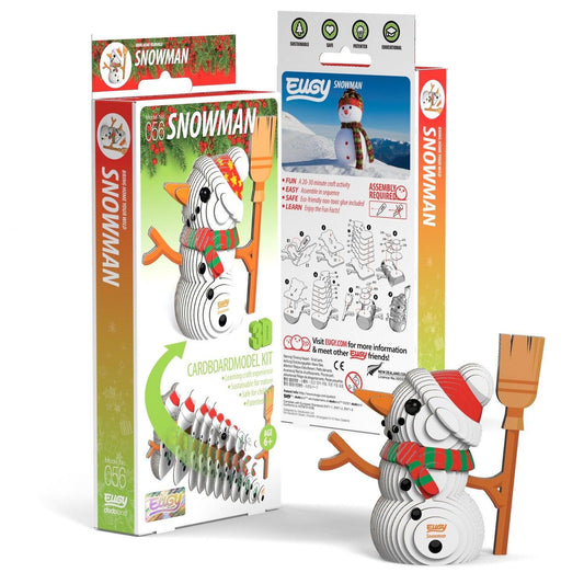 Snowman 3D Cardboard Model Kit Eugy