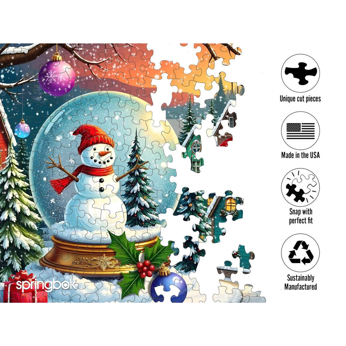 Snowman Snow Globe 1000 Piece Jigsaw Puzzle Springbok