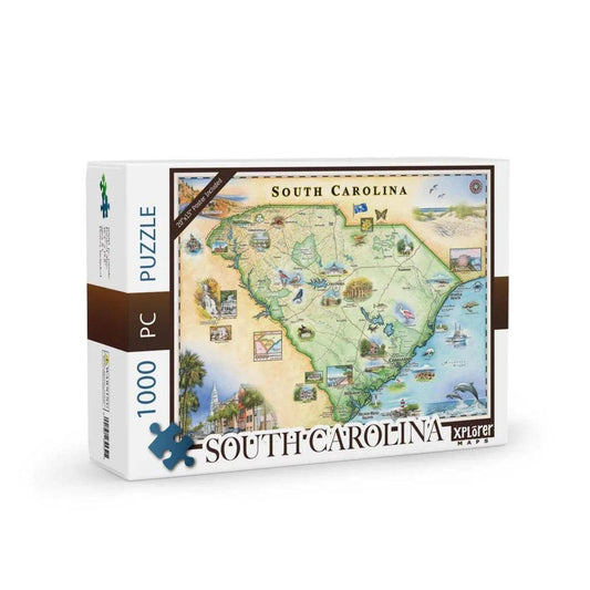 South Carolina 1000 Piece Jigsaw Puzzle Xplorer Maps