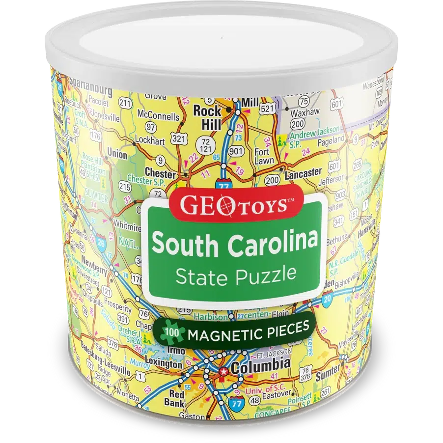 South Carolina State 100 Piece Magnetic Jigsaw Puzzle Geotoys