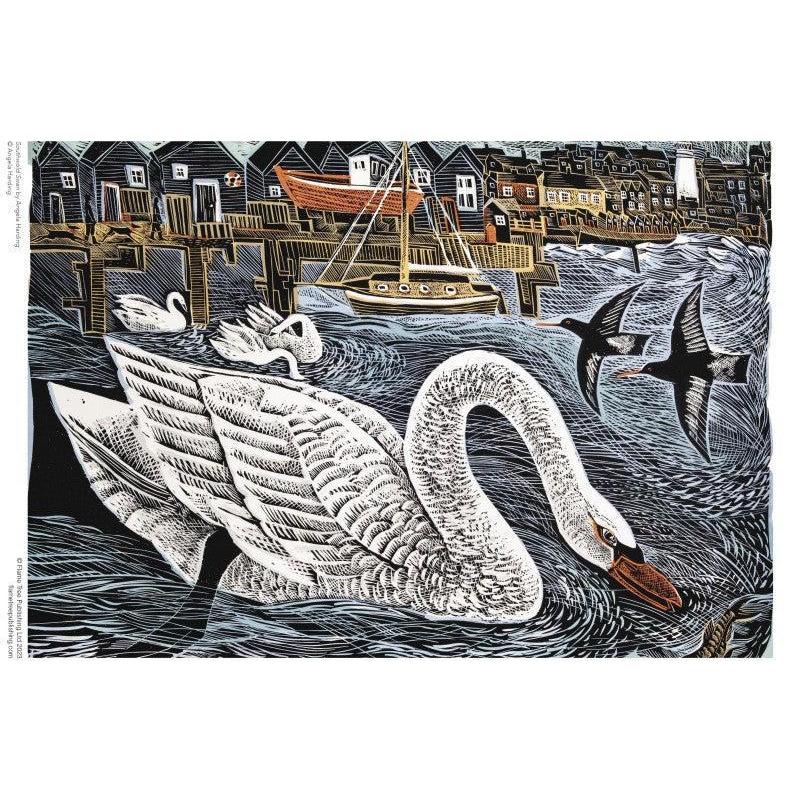 Southwold Swan 1000 Piece Jigsaw Puzzle Flame Tree