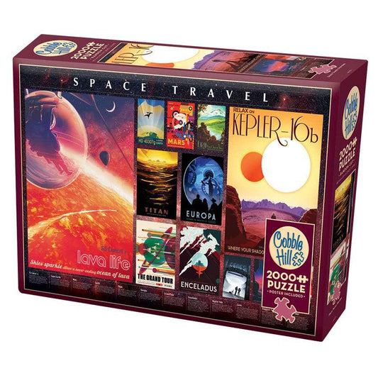 Space Travel Posters 2000 Piece Jigsaw Puzzle Cobble Hill