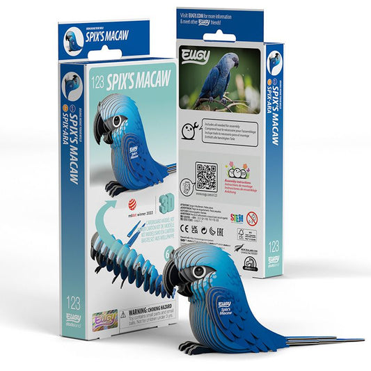 Spix's Macaw 3D Cardboard Model Kit Eugy