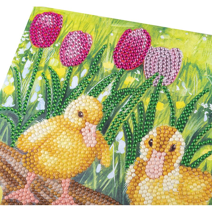 Spring Chicks Crystal Art Card Kit Craft Buddy