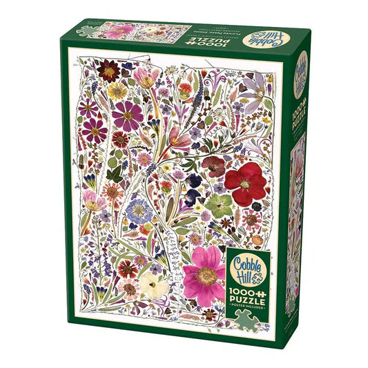 Spring Flower Press 1000 Piece Jigsaw Puzzle Cobble Hill