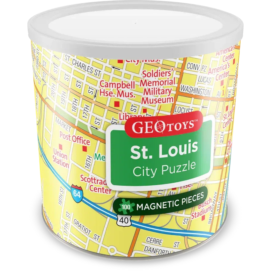 St. Louis City 100 Piece Magnetic Jigsaw Puzzle Geotoys