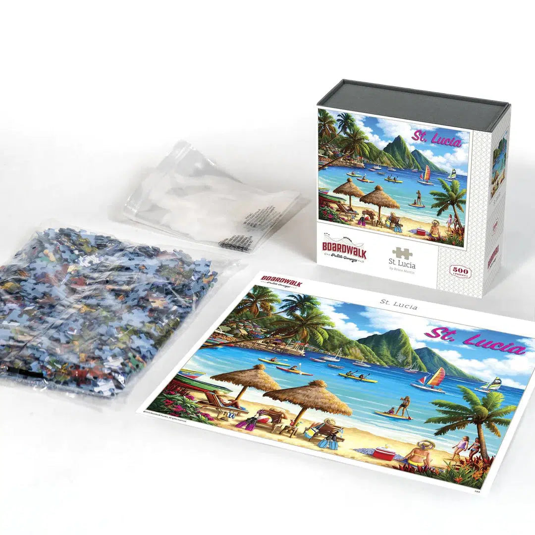 St. Lucia 500 Piece Jigsaw Puzzle Boardwalk
