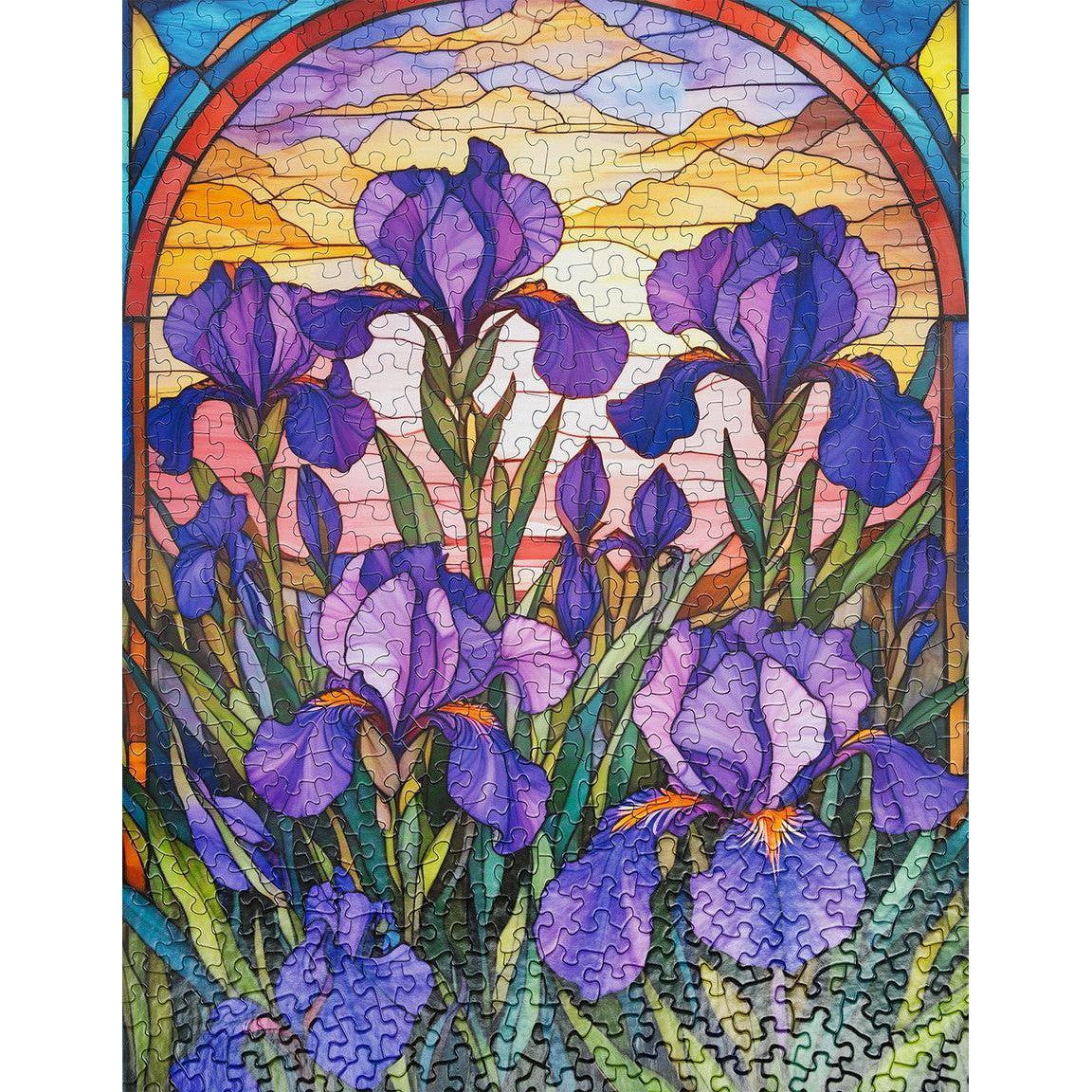 Stain Glass Iris 500 Piece Jigsaw Puzzle Springbok