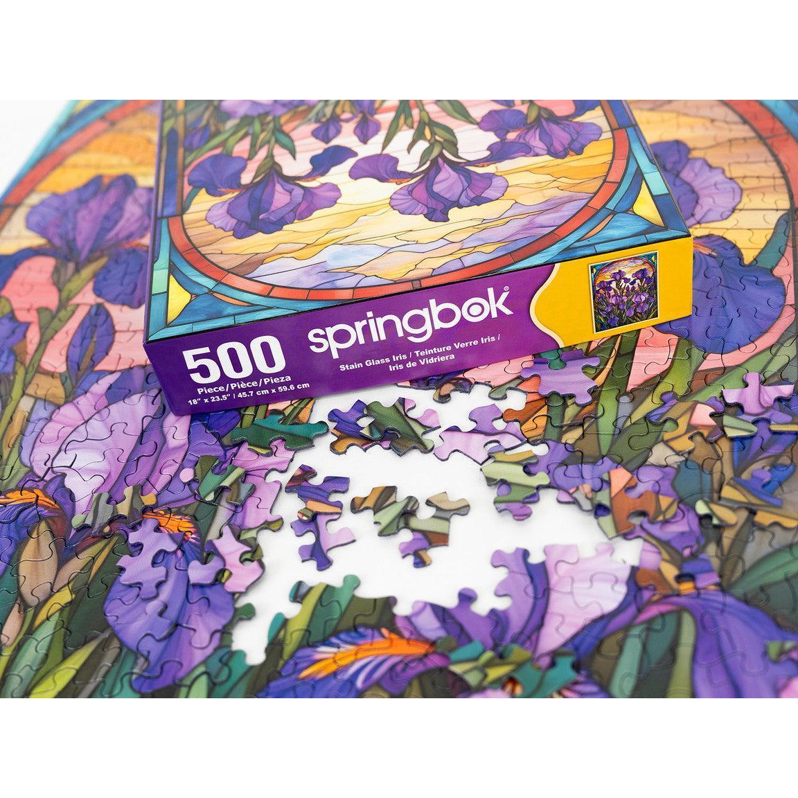 Stain Glass Iris 500 Piece Jigsaw Puzzle Springbok